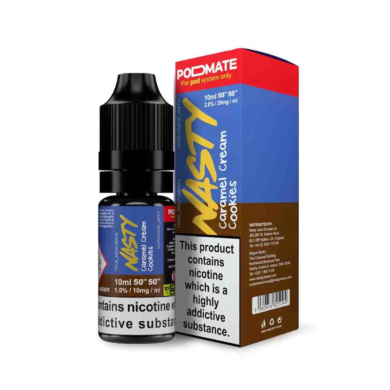 Nasty Podmate 10ml Nic Salt - Caramel Cream Cookies