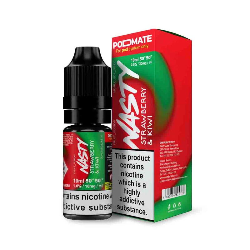 Nasty Podmate 10ml Nic Salt - Strawberry & Kiwi