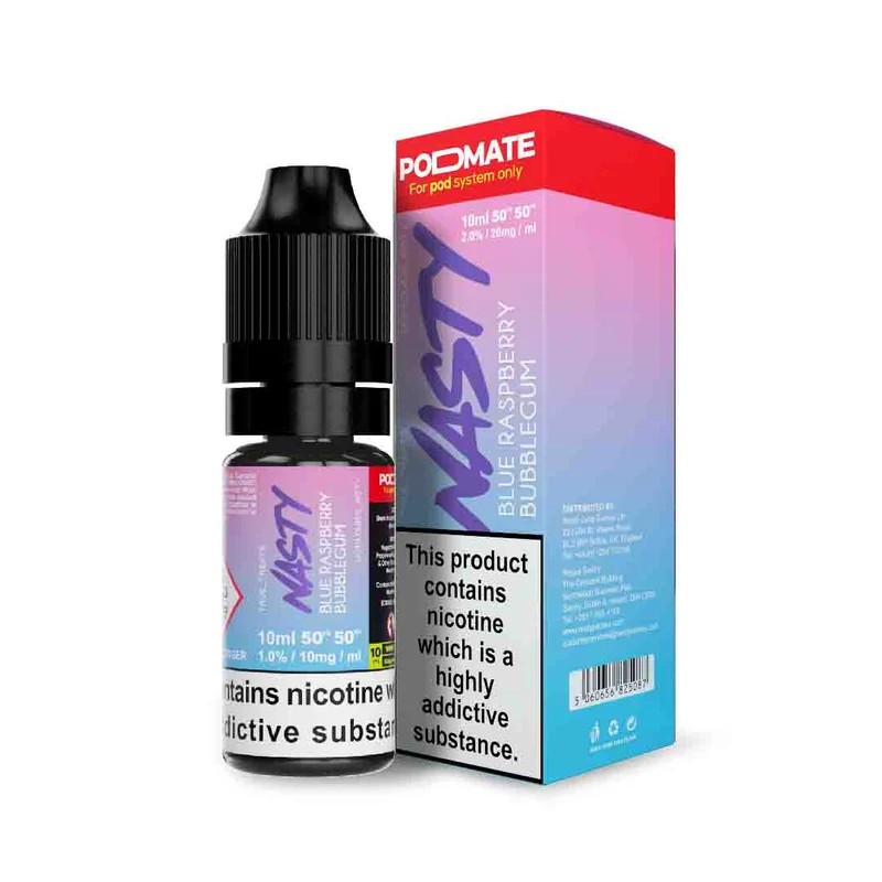 Nasty Podmate 10ml Nic Salt - Blue Raspberry Bubblegum