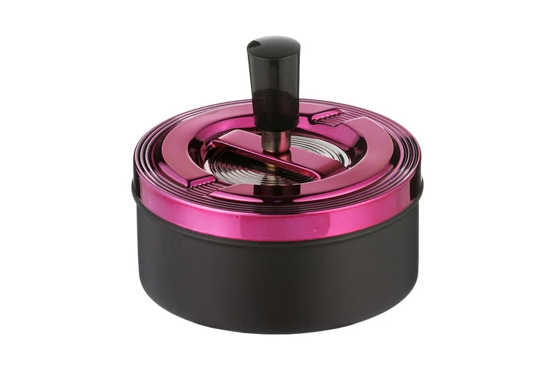 Aschenbecher Rot Schwarz 11cm