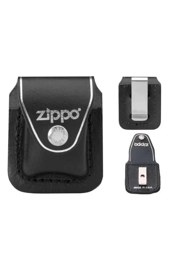 Zippo Ledertasche Schwarz - Clip
