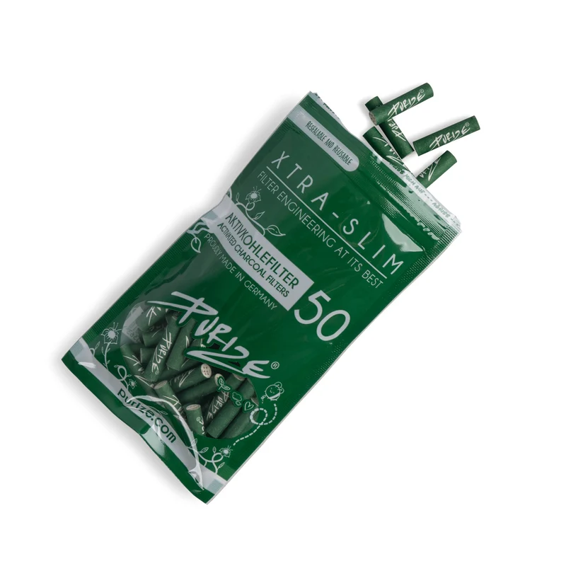 Purize Xtra Slim Aktivkohlefilter 50Stk. - Grün