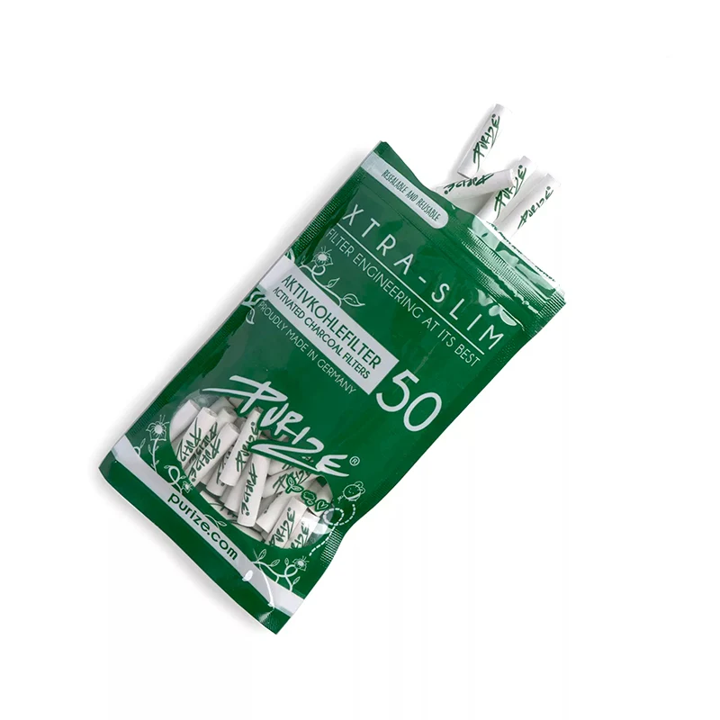 Purize Xtra Slim Aktivkohlefilter 50Stk. - Weiss