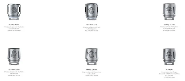 5 x smok TFV8 Baby Verdampferköpfe