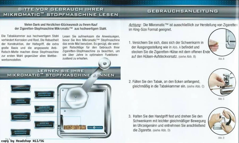 OCB Mikromatic Zigarettenstopfmaschine