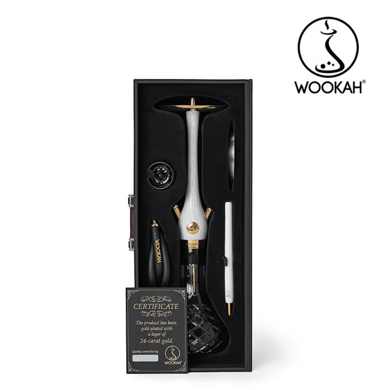 24K Gold-Plated WOOKAH Check Black White Nox Set