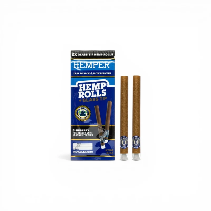 Pre-Rolled 2PK King Size Glass Tipped Hemp Rolls
