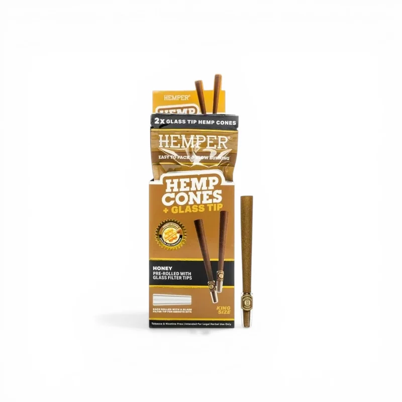 Pre-Rolled 2PK King Size Glass Tipped Hemp Rolls