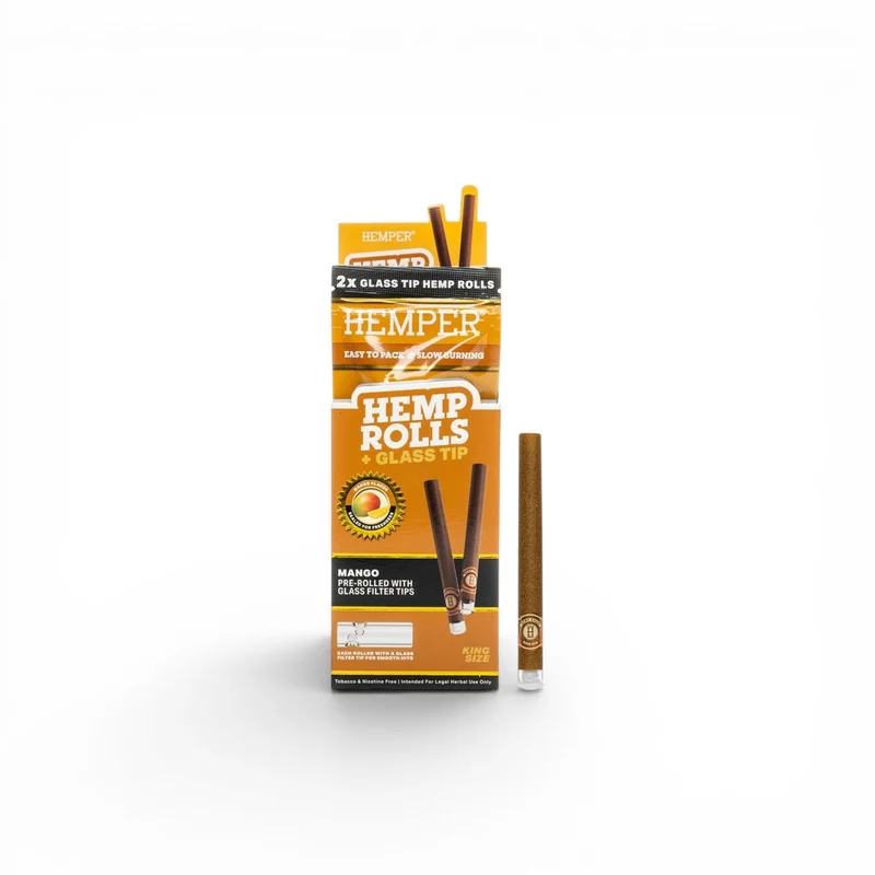 Pre-Rolled 2PK King Size Glass Tipped Hemp Rolls