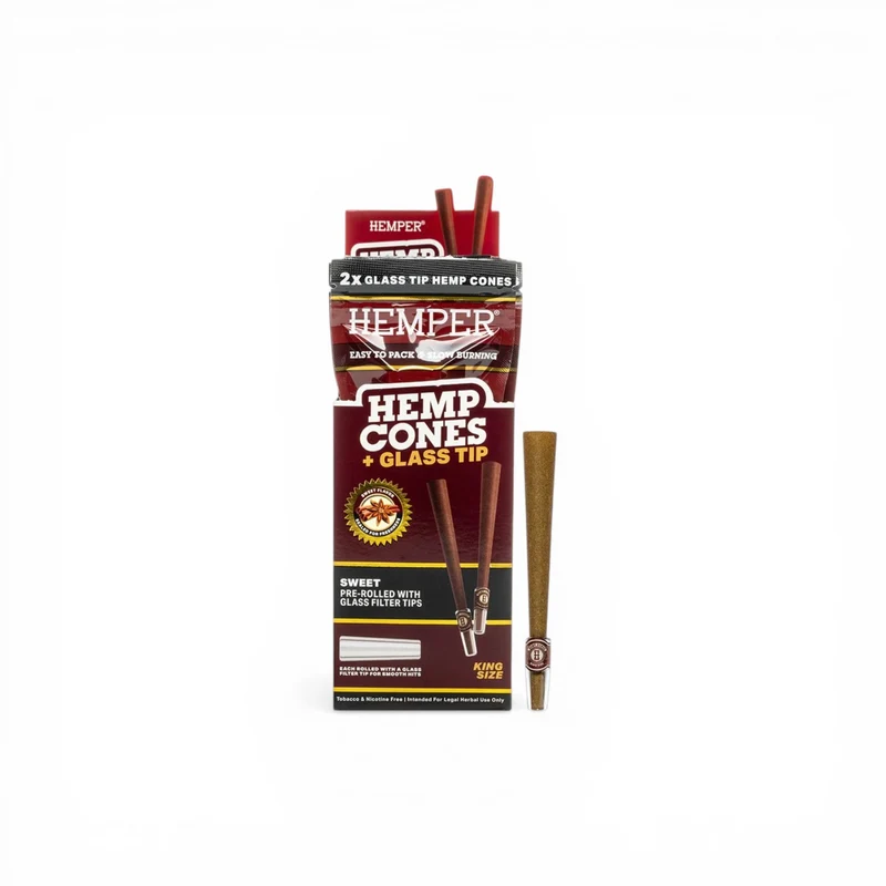 Pre-Rolled 2PK King Size Glass Tipped Hemp Rolls