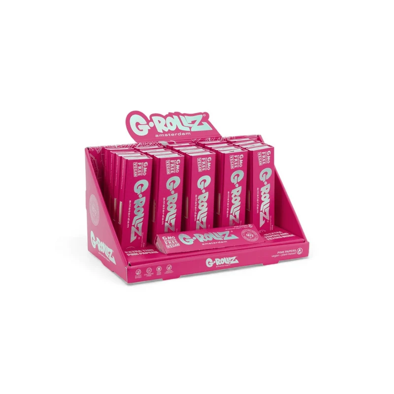 G.Rollz Lightly Dyed Pink 50KS Slim Paper + Tips