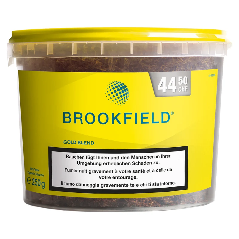 Brookfield Gold Tabakeimer 250 g + Hülsen/Papier