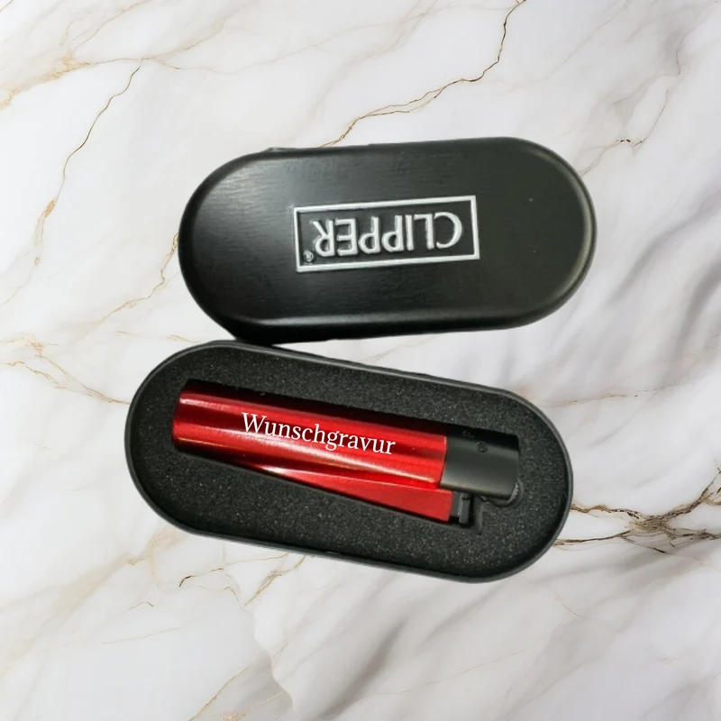Clipper Metall-Feuerzeug Lava mit Gravur I Geschenke-Macher