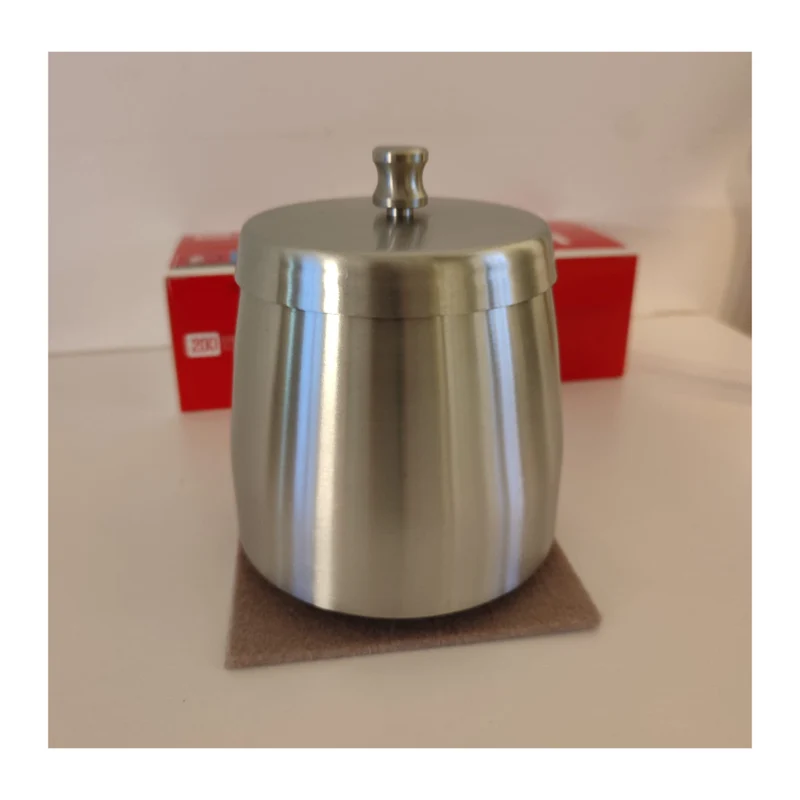 Edelstahl Aschenbecher mit Deckel