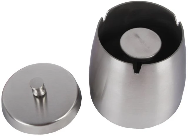 Edelstahl Aschenbecher mit Deckel
