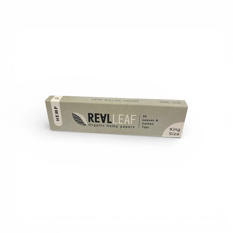 Real Leaf Rolling Papers King Size + Filters Hemp