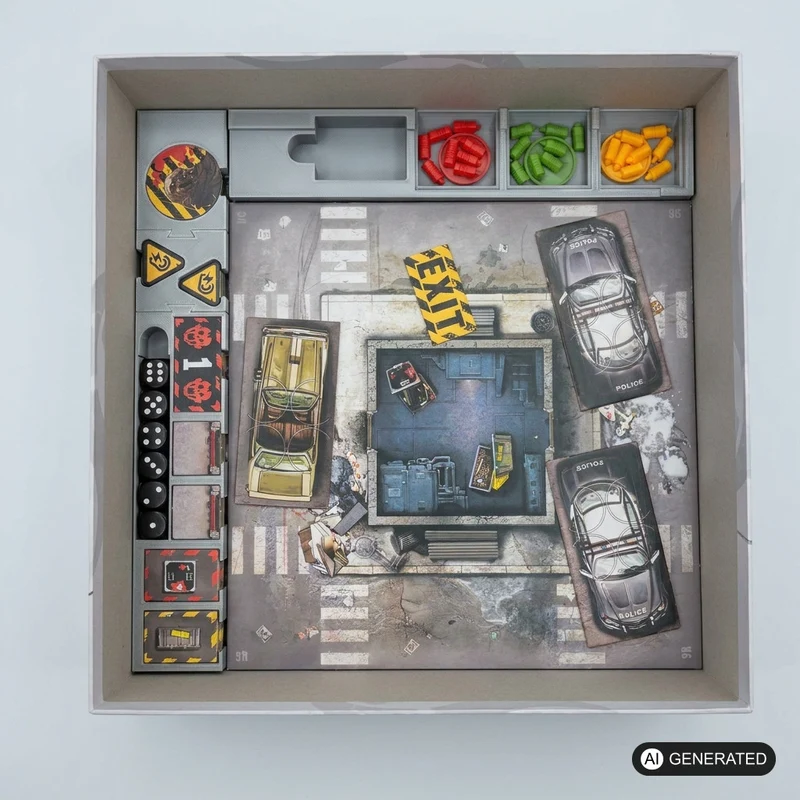 Organizer passend für Zombicide 2nd Edition Zubehör Inlay Einsatz 3D Kickstarter