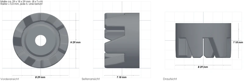 Ersatzteil, KunststoffSchaft, Entsafter passend für Philips HR2003 hr2004...