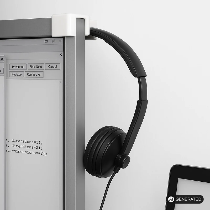 Headset Halterung passend für Monitor Haken Headsethalter Kopfhörer Halter