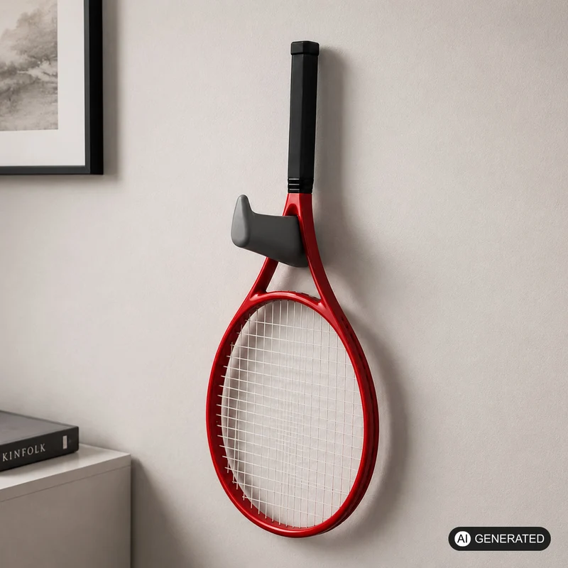Tennisschläger Wandhalter - Halterung für 3 Schläger