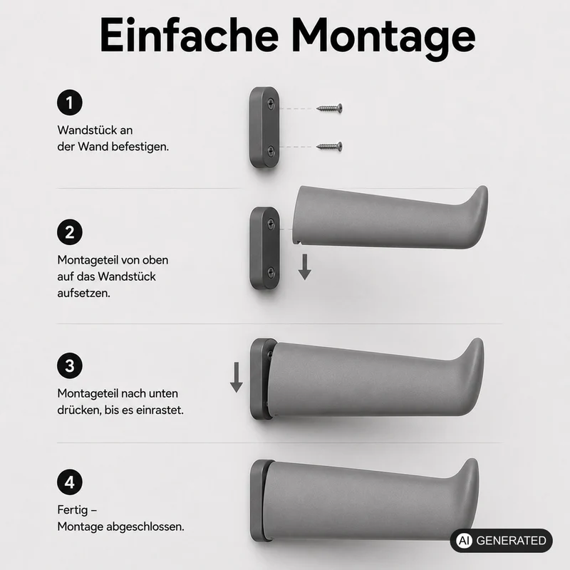 Tennisschläger Wandhalter - Halterung für 3 Schläger