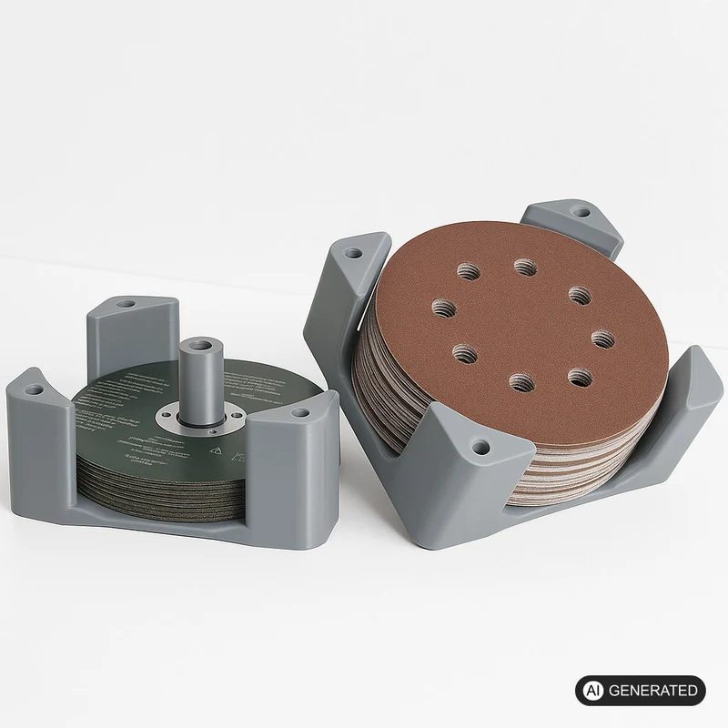Wandhalter passend für Schleifscheiben 125mm, Trennscheiben, Halter, Organizer
