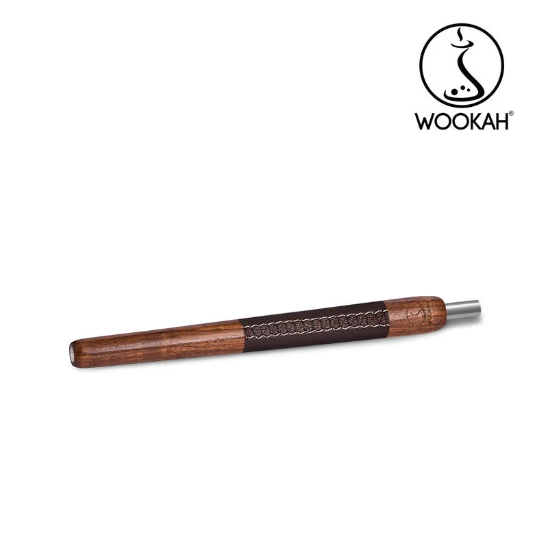 Wookah Holzmundstück Walnut Braun Leder