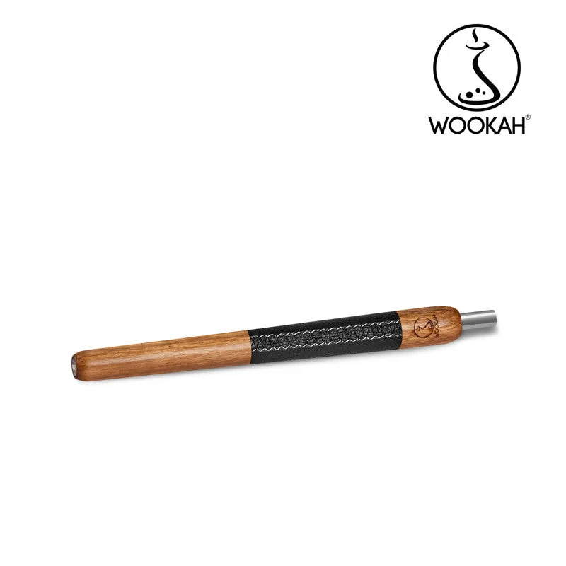Wookah Holzmundstück Oak Schwarz Leder