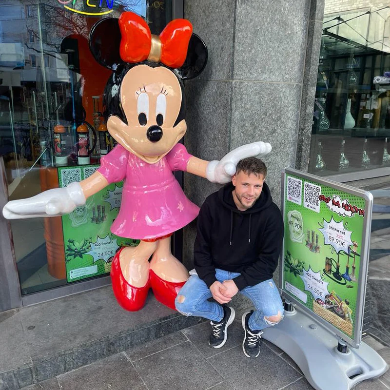 GDH Lebensgroße Minnieo Mouse Statue in Originalfarben - Exklusive Sammleredition, 180cm