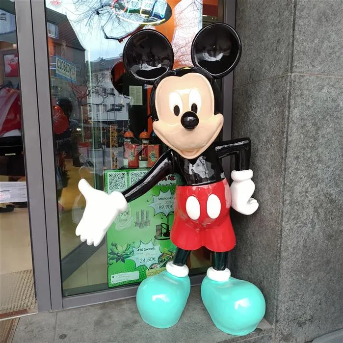 GDH Lebensgroße Mickeyo Mouse Statue in Originalfarben - Limitierte Auflage, 180cm