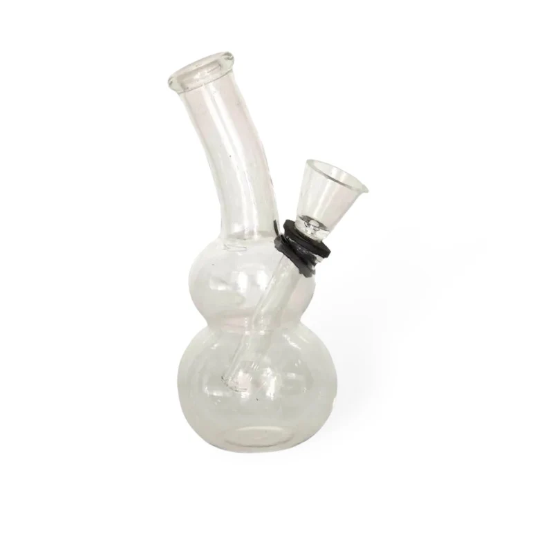 Z Glas 2x kugel Clear Chillum mit Gummi