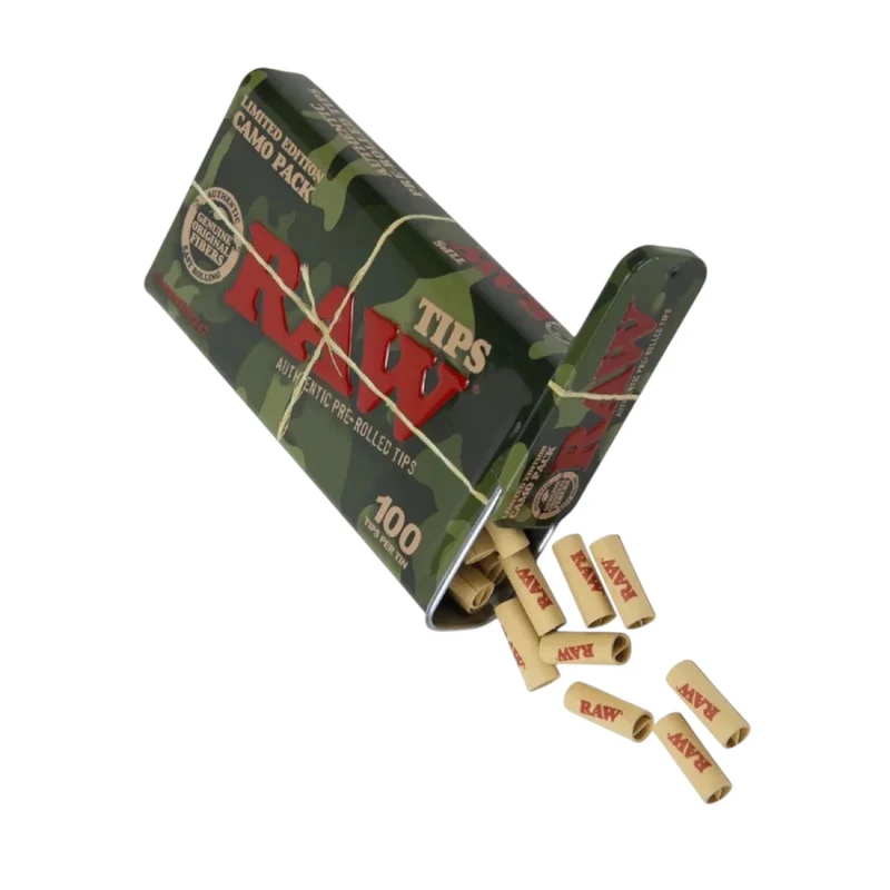 Raw Camo 100 Prerolled tips Dose