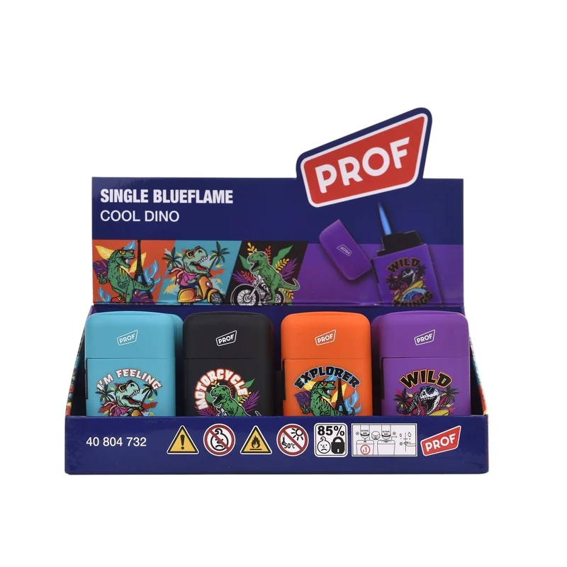 Prof Cool Dino Single Feuerzeug